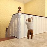 Zsanhua Child Safety Net, Rail Balcony Banister Stair Net Safety for Kids Toys Pets, Durable Safe Rail Net Stair Netting Easy to Install for Indoor, Outdoor, Patios or Balcony Use (118'' x 30.7'')