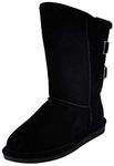 BEARPAW Women's Boshie Winter Boot, Black/Black Sweater in Back 10 M US