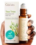 Gya Labs Tea Tree Oil Roll On for Skin - Natural Skin Soother for Face & Nails - Made with 100% Pure Australian Melaleuca Tea Tree Essential Oil Aromatherapy Oil (10ml)