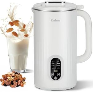 Kuhuz Nut Milk Maker,32oz Automatic Soy Milk Machine For Homemade Almond,Oat,Coconut Plant Based & Non-Dairy Beverages,12H Time Delay,Auto-Clean,Keep Warm,Cream White