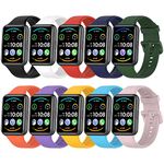 10 PACK Bands Compatible with HUAWEI WATCH FIT 2 Strap,Adjustable Silicone Sport Watch Bands Replacement Wristband Men Women