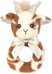 Bearington Collection Baby Lil' Patches, 5.5 In Giraffe Plush Stuffed Animal Baby Rattle, Newborn Toys Gift