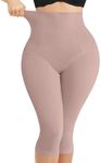 Nebility Compression Leggings for Women Seamless Shapewear Butt Lifting Panties Waist Trainer Tummy Control Thigh Body Shaper (3X-Large, Purple Brown)