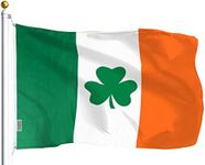 G128 Ireland Irish Shamrock Flag | 3x5 Ft | LiteWeave Series Printed 100D Polyester | Vibrant Colors, Brass Grommets