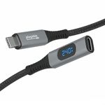 Plugable USB C Extension Cable 3.3 Ft, Digital Power Meter Tester for Monitoring USB-C Connections, Supports Fast Charging up to 240W, 4K 60Hz Display, 10Gbps Data Transfer, Digital Multimeter Tester