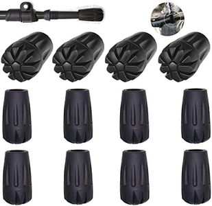 12PCS Rubber Tips for Trekking Poles - Hiking Poles Accessories,Hiking Poles Rubber Tips, Resisting Trekking Pole Tip Accessories Set, Walking Stick Tips Rubber, Mountain Poles Tips