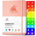 Clever Fox Planner – Undated Weekly & Monthly Planner to Increase Productivity, Time Management and Hit Your Goals – Organizer, Gratitude Journal – Start Anytime, A5, Lasts 1 Year, Peach Pink(Weekly)