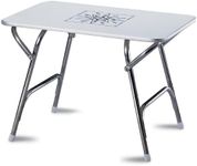 FORMA MARINE Boat Table Folding 34.65" x 23.6" x 27.6" Height Marine Aluminum Yacht Deck Furniture M400H