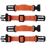 HDHYK 2 Pack Backpack Chest Strap Nylon 3/4 Inch Webbing Chest Belt-Backpack Sternum Strap Suitable for Webbing on The Backpack up to1in (Orange)