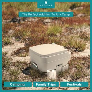 Hi-Gear Portable Toilet 13L – Cream, Lightweight Camping Toilet