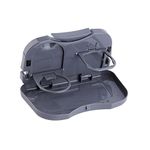 GLIVE (LABEL) Car Meal Plate & Cup Holder Tray/Car Backseat Food Tray with Bottle Cup Holder/Travel Dining Tray