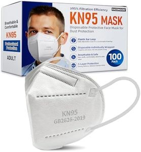 KN95 Face Mask Disposable Adults - 100 Pack Adjustable KN95 Mask 5 Layer Protection Breathable Comfortable Respirator Women Men KN95 Face Mask Individually Wrapped