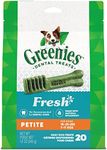 GREENIES Adult Dog Treats Fresh PETITE Natural Dental Care, (20 Treats) 12oz. Pack