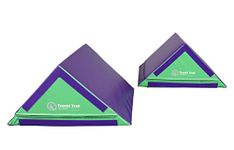 Tumbl Trak Ninja Slanted Steps, Purple & Green, Parkour Equipment for Adults and Kids