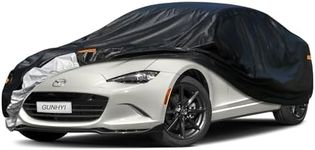 GUNHYI Small Car Cover for Sports Coupe Waterproof All Weather, 7 Layers Heavy Duty Full Exterior Cover Universal Fit Mazda Miata/MX-5, Honda S2000, BMW Z3, Saturn Sky etc (Coupe, up to 163 inch)