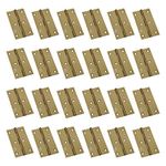 Atlantic Heavy Window Hinges 3 Inch x 12 Gauge/2.4 MM Thickness Home/Office/Hotel for Window/Bedroom/Kitchen/Bathroom Premium Stainless Steel Welded Head, Antique Finish, Pack of 24 Pcs.