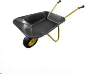 New Child Kids Metal Wheelbarrow - Black/Yellow - Toy, Play, Farm, Gardening