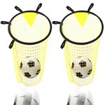 Tophoniex Bins Football Training Equipment, 2PCS Football Goal Target Net Top Corner Soccer Target Net for Football Shootings Accuracy Soccer Training Practice Equipment