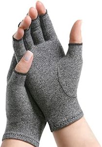 IMAK Compression Arthritis Gloves, Relieves Arthritic Aches, Pain, & Joint Swelling, Open Fingertip Gloves Provide Compression, Warmth, & Comfort, Increases Poor Circulation, Small, Pair, Up to 7.94cm