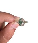 Natural Moss Agate Ring Gemstone Ring Natural 8x10 MM Oval Shape Birthstone 925 Sterling Silver Handmade Stackable Women Ring Available in all Sizes From H to Z (UK)