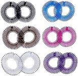 Glamlily 12 Pack Rhinestone Zig Zag Circle Headbands with Teeth Comb, Hair Accessories for Women, 6 Colors