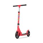 Jetson Scooters - Jupiter Jumbo Kick Scooter (Red) - Collapsible Portable Kids Push Scooter - Lightweight Folding Design with Big Wheels and High Visibility RGB Light Up LEDs on Stem and Deck