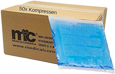 Compresas frías y calientes, 50 unidades, 13 x 14 cm, compresas de refrigeración, compresas, compresas de frío y calor, almohadilla de enfriamiento, cojín de enfriamiento