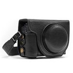 MegaGear MG763 Canon PowerShot G7 X Mark II Leather Bags & Cases, Black