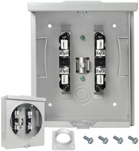 100A, 4 Jaw Electric Meter Box, with Meter Socket Hub, Stable and Reliable Current Transmission, NEMA 3R Enclosure, for Standard Plug-in Meters, Suitable for Overhead/Underground Feed