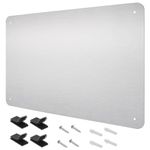 Belle Vous A3 Magnetic Stainless Steel Notice Board - 30 x 45cm/12 x 18 Inches - Wall Display Board for Letters/Numbers, Notes & Photos - Ideal for Kitchen, Refrigerator, Cabinet, Home or Office