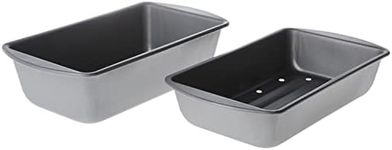 G&S Metal Products OvenStuff Non-Stick 9 1/4-Inch X 5 1/4-Inch X 2-Inch Meatloaf Pan with Fat-A-Way Insert