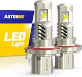 AUTOONE H13 LED Bulb, 22000LM 600% Brighter H13/9008 Led Fog Light Bulbs with Turbofan, 6000K Xenon White, Non-polarity Canbus Ready, Pack of 2