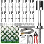 Acemaker Wire Trellis for Climbing Plants Outdoor, 20 Sets Wall Wire Trellis Kit with 1/8in x 98ft Wire Rope & Cutter, T316 Stainless Steel Espalier Cable Trellis System