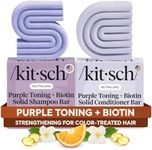 Kitsch Purple Shampoo & Conditioner Bar for Color Treated & Grey and white Hair, Made in Us, Toning Bar Shampoo & Conditioner for Blonde