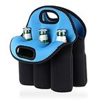 BTSKY 6 Bottles Insulated Neoprene Carrier Tote Carry Case Bag for Beer Baby Bottle Cans Drinks (Regular)