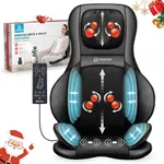 COMFIER Neck Back Massager with Heat, Shiatsu Massage Chair Pad with 2D/3D Kneading & Compression Chair Massager, Full Body Massager for Neck and Back,Shoulder,Thighs,Gifts for Mom,Dad