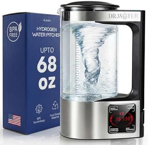 Dr.Water Hydrogen Water Bottle | 3X More Hydrogen Concentration | 68oz Hydrogen Water Generator Pitcher | Big Size More Hydrogen | Water Hydrogenator (HydroKettle) | Heats Upto 113 F