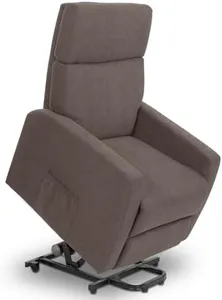 Vive Power Lift Recliner Chair - for Adults, Elderly & Senior - Compact Electric Standing Seat with Remote Control - Comfortable & Heavy Duty Fabric Cushion for Living Room - Safely Stand