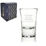 Personalised Engraved Fuego Shot Glass, Personalise with Any Message