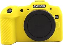 R8 Camera Case, BMAOLLONGB Fullbody Thin Lightweight Silicone Camera Skin Body Rubber Cover Case for Canon Eos R8 (Yellow)