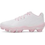 Under Armour Women's Glyde Sola RM Softball Cleats, (101) White/Red/Stone, 9.5, US