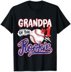 Grandpa of Rookie 1st Baseball Birthday Party Theme Matching T-Shirt