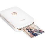 HP Sprocket Portable Photo Printer, print social media photos on 2x3 sticky-backed paper - white (X7N07A)