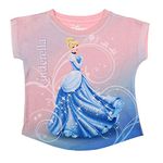 Disney Princess Pink Character Print Girls Top -(DPS0122.6_9-10Y)