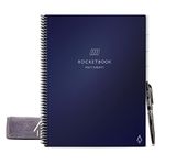 Rocketbook Multi-Subject Smart Notebook | Scannable Notebook with Dividers | Lined Reusable Notebook with 1 Pilot Frixion Pen & 1 Microfiber Cloth | Dark Blue, Letter Size (8.5" x 11")