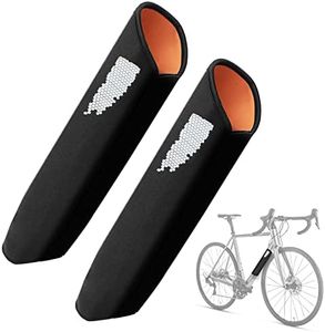 Delamiya 2 unidades E-bike batería funda protectora con reflectores, cubierta de batería Ebike apta para tubo de 30 cm hasta 41 cm, funda protectora de batería Ebike de neopreno