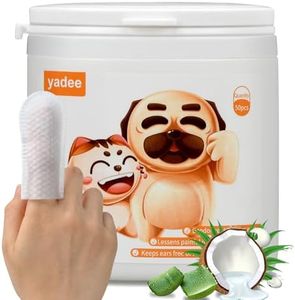 50Pcs Dog Ear Wipes Finger, Dog Ear Cleaner Wipes for Dogs and Cats, Pet Ear Wipes, Soft & Easy Otic Cleaning Pads, Remove Wax, Dirt & Stop Smelly, Itchy, Non-Irritating, All Natural Ingredients