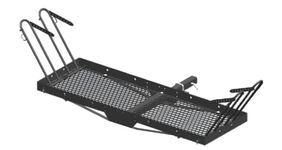 MaxxHaul 50641 60" x 20" 500 lb. Capacity 2-in-1 Cargo Carrier and 2-Bike Rack for 2 inch Receivers, Black