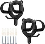 2pcs Horse Bridle Hooks, Bridle Holder Metal Bridle Bracket Horse Bridle Rack Wall Mount with Tubes and Screw for Tack Room, Barn, Stall (Black)