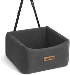 Asiento de Coche para Perros medianos de hasta 15 kg,Asiento Elevador para Perros con cinturón de Seguridad, Cama de Viaje para Mascotas con Funda extraíble y Lavable